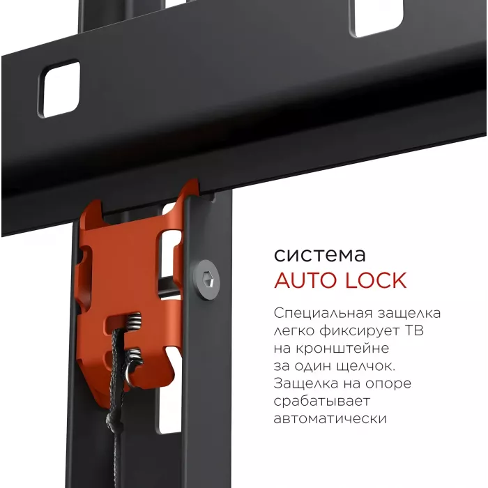 Кронштейн для телевизора Holder LCD-F8601-B черный 55"-100" макс.75кг настенный фиксированный