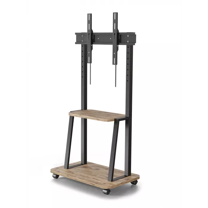 Стойка для телевизора Holder PR-108 черный/дуб 32"-65" макс.40кг напольный мобильный