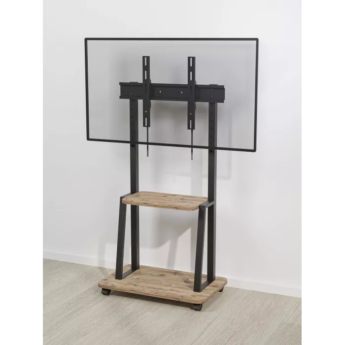 Стойка для телевизора Holder PR-108 черный/дуб 32"-65" макс.40кг напольный мобильный