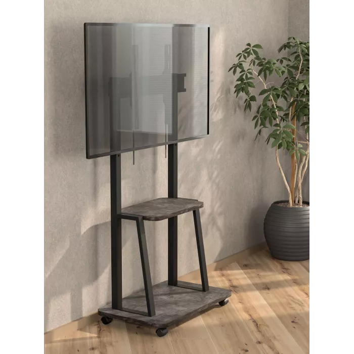 Стойка для телевизора Holder PR-108 черный/керамика 32"-65" макс.40кг напольный мобильный