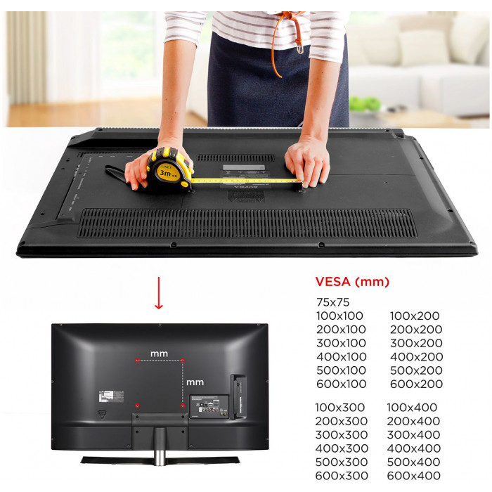 Кронштейн для телевизора Holder PTS-4006 черный 32"-60" макс.40кг настенный наклон