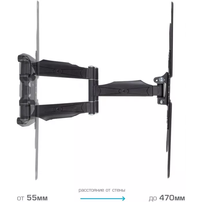 Кронштейн для телевизора Kromax ATLANTIS-45 темно-серый 22"-65" макс.45кг настенный поворот и наклон
