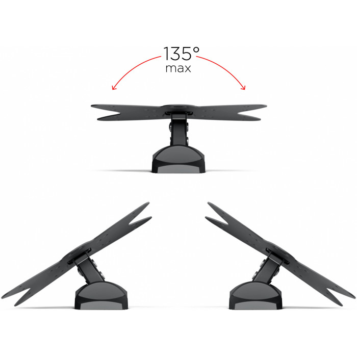 Кронштейн для телевизора Holder LCDS-5036 металлик 19"-50" макс.30кг настенный поворот и наклон