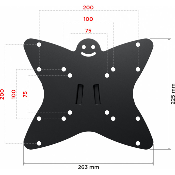 Кронштейн для телевизора Holder LCDS-5037 металлик 19"-50" макс.30кг настенный поворот и наклон