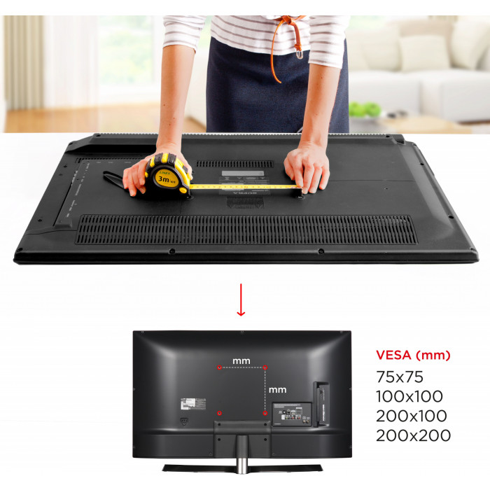 Кронштейн для телевизора Holder LCDS-5038 металлик 19"-50" макс.30кг настенный поворот и наклон