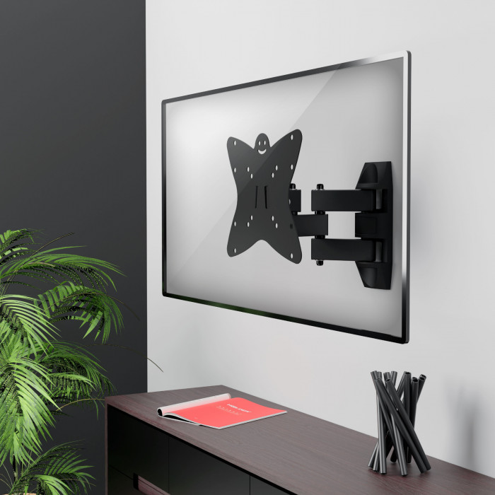 Кронштейн для телевизора Holder LCDS-5038 металлик 19"-50" макс.30кг настенный поворот и наклон