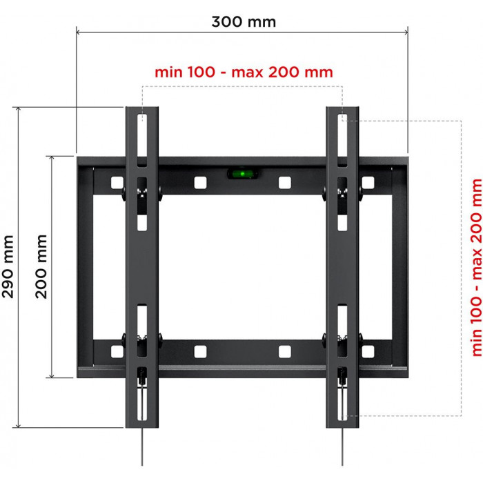 Кронштейн для телевизора Holder LCD-T2609 черный 19"-50" макс.40кг настенный наклон