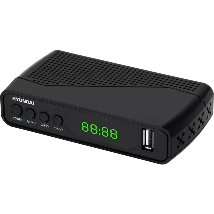 Ресивер DVB-T2 Hyundai H-DVB500 черный