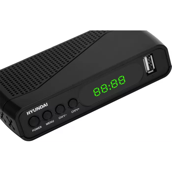 Ресивер DVB-T2 Hyundai H-DVB500 черный
