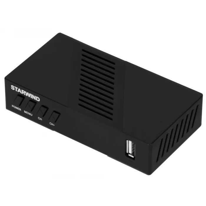 Ресивер DVB-T2 Starwind CT-140 черный