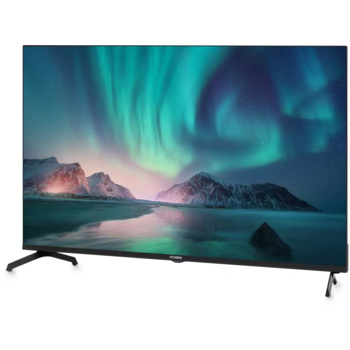 Телевизор LED Hyundai 43" H-LED43BU7006 Android TV Frameless Metal черный 4K Ultra HD 60Hz DVB-T DVB-T2 DVB-C DVB-S DVB-S2 USB WiFi Smart TV