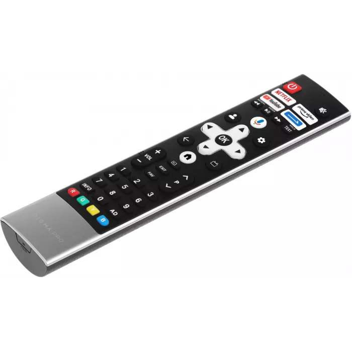 Телевизор QLED Digma Pro 65" QLED 65L Google TV Frameless черный/серебристый 4K Ultra HD 120Hz HSR DVB-T DVB-T2 DVB-C DVB-S DVB-S2 USB WiFi Smart TV