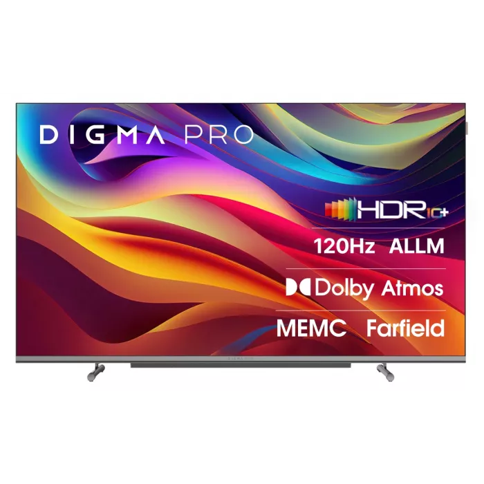 Телевизор OLED Digma Pro 65" OLED 65M Google TV Frameless черный/серебристый 4K Ultra HD 120Hz DVB-T DVB-T2 DVB-C DVB-S DVB-S2 USB WiFi Smart TV