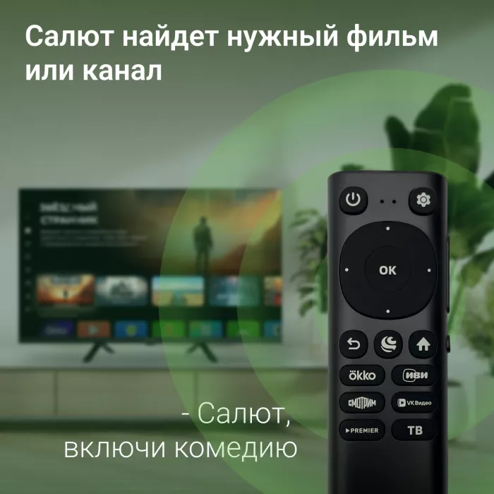 Телевизор LED Digma 32" DM-LED32SBB36 Салют ТВ Frameless Metal черный FULL HD 60Hz DVB-T DVB-T2 DVB-C DVB-S DVB-S2 USB WiFi Smart TV