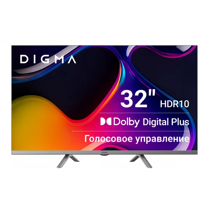 Телевизор LED Digma 32" DM-LED32SBB39 Android TV Frameless Metal темно-серебристый/серебристый HD 60Hz DVB-T DVB-T2 DVB-C DVB-S DVB-S2 USB WiFi Smart TV