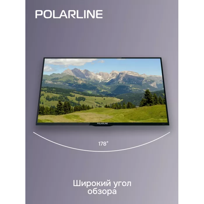 Телевизор LED PolarLine 32" 32PL54TC-SM черный/серебристый HD 60Hz DVB-T DVB-T2 DVB-C USB WiFi Smart TV (RUS)
