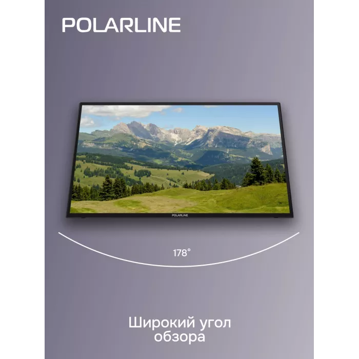 Телевизор LED PolarLine 32" 32PL55TC-SM черный/серебристый HD 60Hz DVB-T DVB-T2 DVB-C USB WiFi Smart TV (RUS)