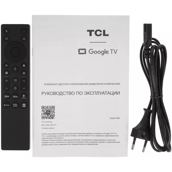 Телевизор LED TCL 65" 65P6K черный 4K Ultra HD 60Hz DVB-T DVB-T2 DVB-C DVB-S DVB-S2 USB WiFi Smart TV