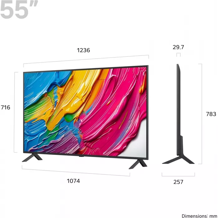Телевизор LED LG 55" 55QNED80A6A.ARUG черный титан 4K Ultra HD 60Hz DVB-T DVB-T2 DVB-C DVB-S DVB-S2 USB WiFi Smart TV