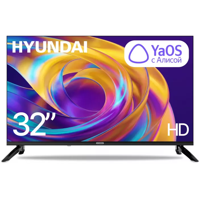 Телевизор LED Hyundai 32" H-LED32BS5012 YaOS Frameless черный HD 60Hz DVB-T DVB-T2 DVB-C DVB-S DVB-S2 USB WiFi Smart TV