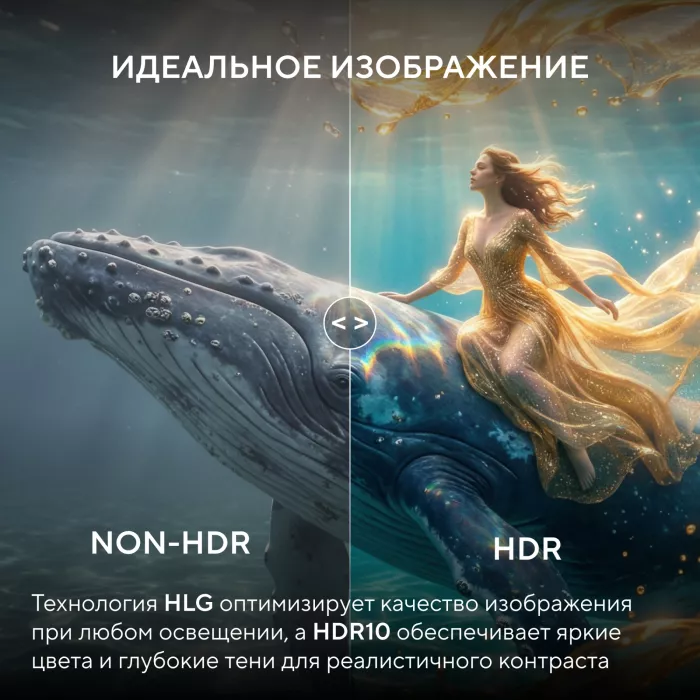 Телевизор LED Hyundai 40" H-LED40BS5011 Google TV Frameless Metal черный FULL HD 60Hz DVB-T DVB-T2 DVB-C DVB-S DVB-S2 USB WiFi Smart TV