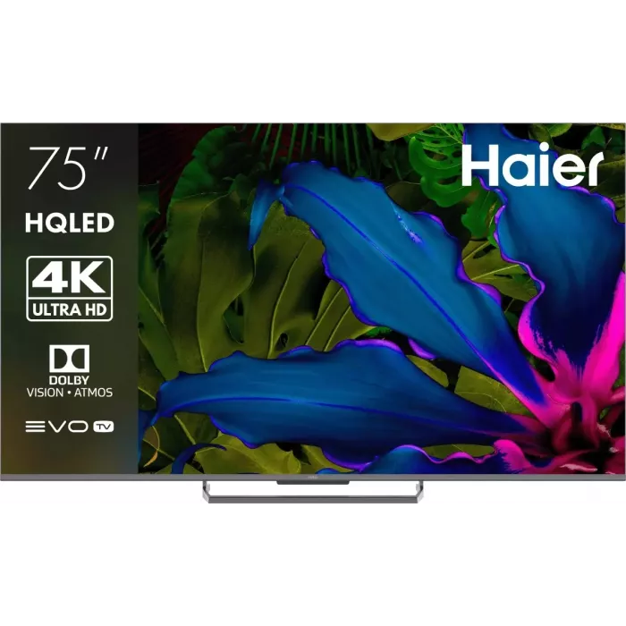 Телевизор QLED Haier 75" Smart TV S6 Frameless серый 4K Ultra HD 144Hz MEMC DVB-T DVB-T2 DVB-C DVB-S DVB-S2 USB WiFi Smart TV