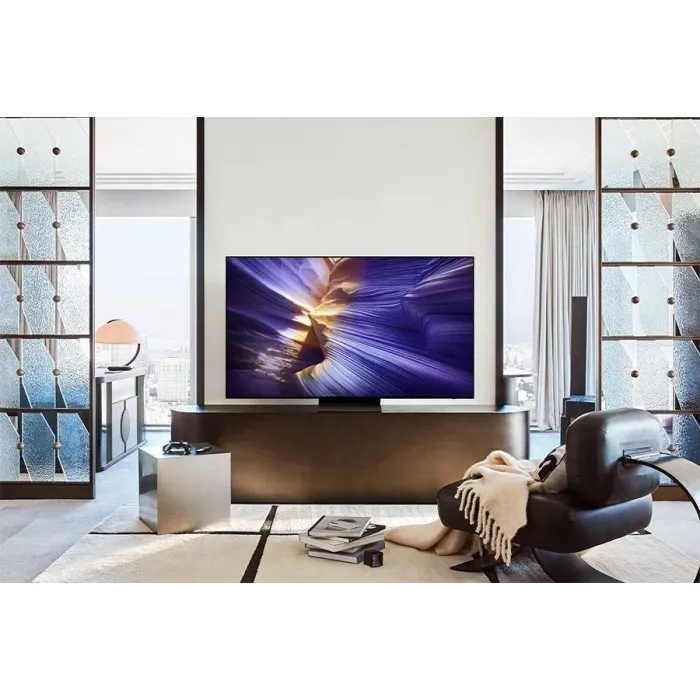 Телевизор OLED Samsung 77" QE77S90FAEXRU Series 9 черный графит 4K Ultra HD 120Hz DVB-T2 DVB-C DVB-S2 USB WiFi Smart TV