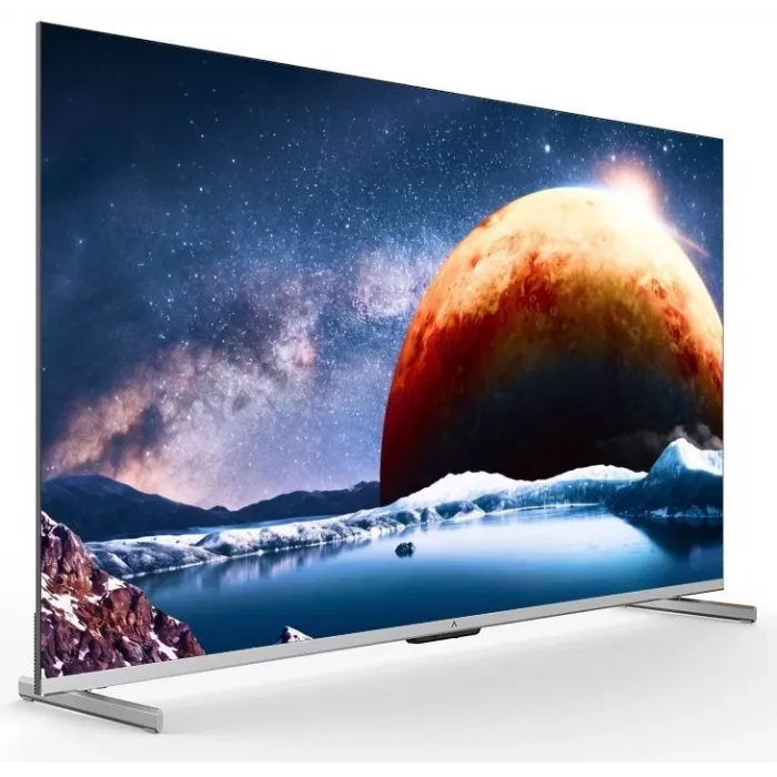 Телевизор QLED Digma Pro 55" Mini LED 55Q Google TV Frameless серебристый 4K Ultra HD 144Hz MEMC DVB-T DVB-T2 DVB-C DVB-S DVB-S2 USB WiFi Smart TV