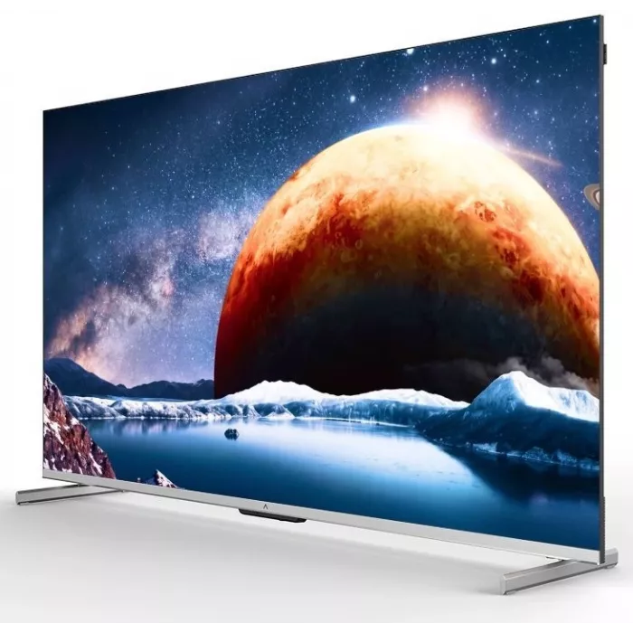 Телевизор QLED Digma Pro 55" Mini LED 55Q Google TV Frameless серебристый 4K Ultra HD 144Hz MEMC DVB-T DVB-T2 DVB-C DVB-S DVB-S2 USB WiFi Smart TV