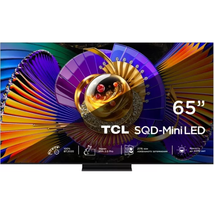 Телевизор QLED TCL 65" 65C7L SQD-Mini LED черный 4K Ultra HD 144Hz MEMC DVB-T DVB-T2 DVB-C DVB-S DVB-S2 USB WiFi Smart TV
