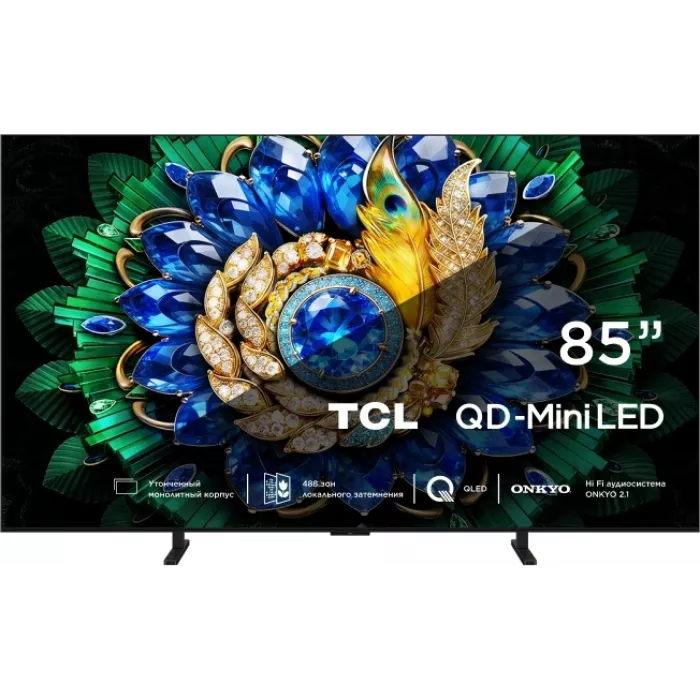 Телевизор QLED TCL 85" 85A400M Slim черный 4K Ultra HD 144Hz MEMC DVB-T DVB-T2 DVB-C DVB-S DVB-S2 USB WiFi Smart TV