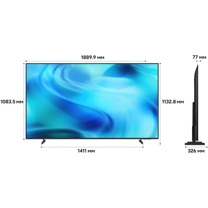 Телевизор LED Samsung 85" UE85U8000HUXPY черный/серый 4K Ultra HD 60Hz DVB-T2 DVB-C DVB-S2 USB WiFi Smart TV