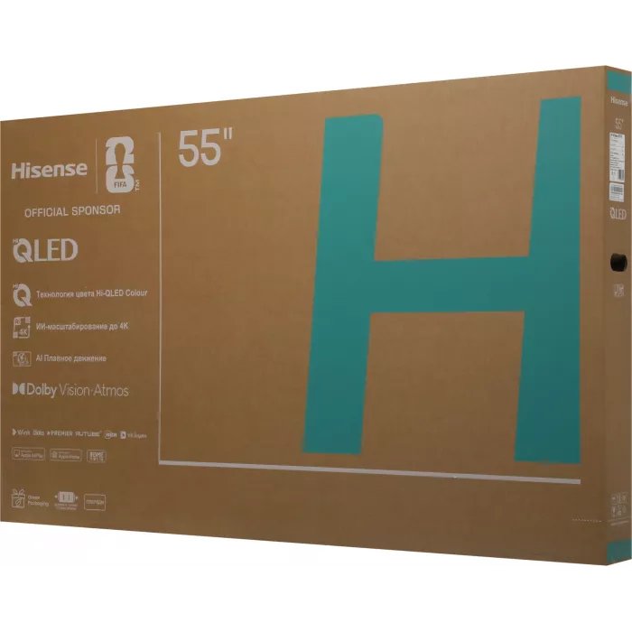 Телевизор QLED Hisense 55" 55E7S черный 4K Ultra HD 60Hz MEMC DVB-T DVB-T2 DVB-C DVB-S DVB-S2 USB WiFi Smart TV (RUS)