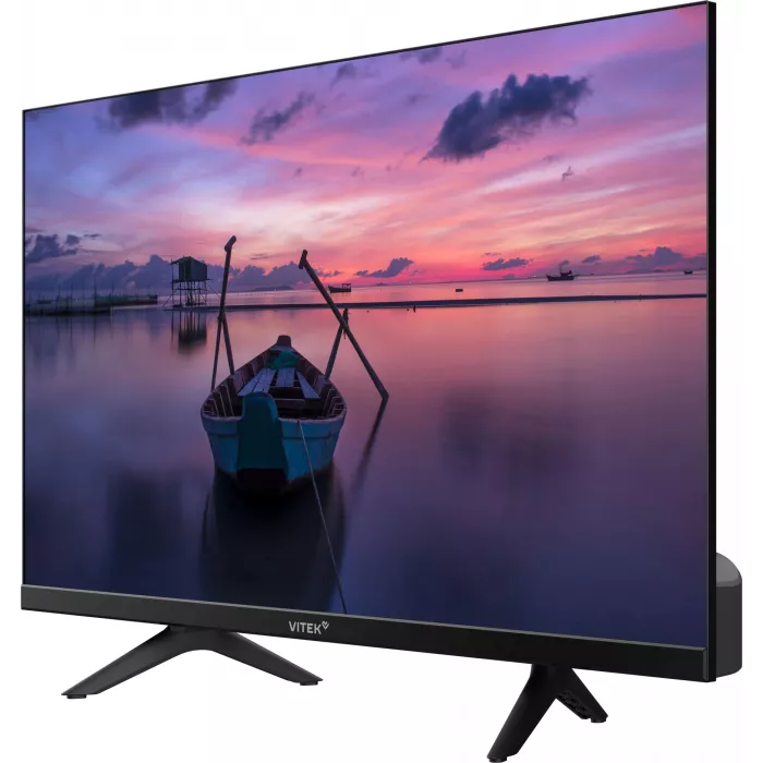 Телевизор LED Vitek 24" VT-24HBS300 Яндекс.ТВ Frameless черный HD 60Hz DVB-T DVB-T2 DVB-C DVB-S DVB-S2 USB 2.0 Smart TV