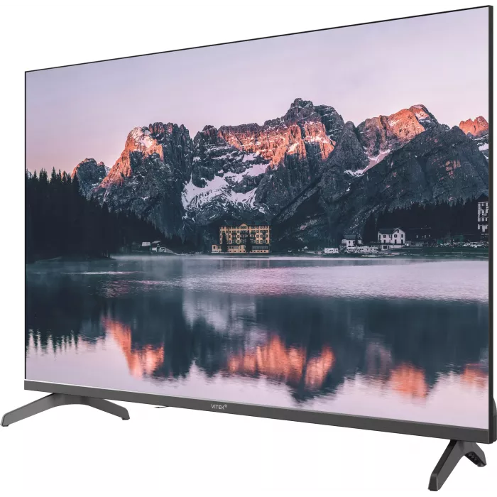 Телевизор LED Vitek 40" VT-40FBS300 Яндекс.ТВ Frameless черный FULL HD 60Hz DVB-T DVB-T2 DVB-C DVB-S DVB-S2 USB WiFi Smart TV