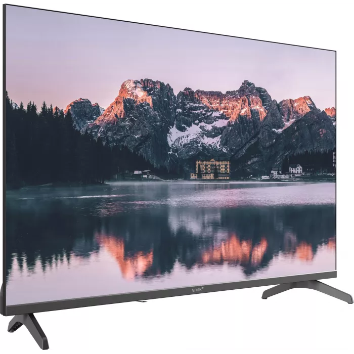 Телевизор LED Vitek 40" VT-40FBS300 Яндекс.ТВ Frameless черный FULL HD 60Hz DVB-T DVB-T2 DVB-C DVB-S DVB-S2 USB WiFi Smart TV