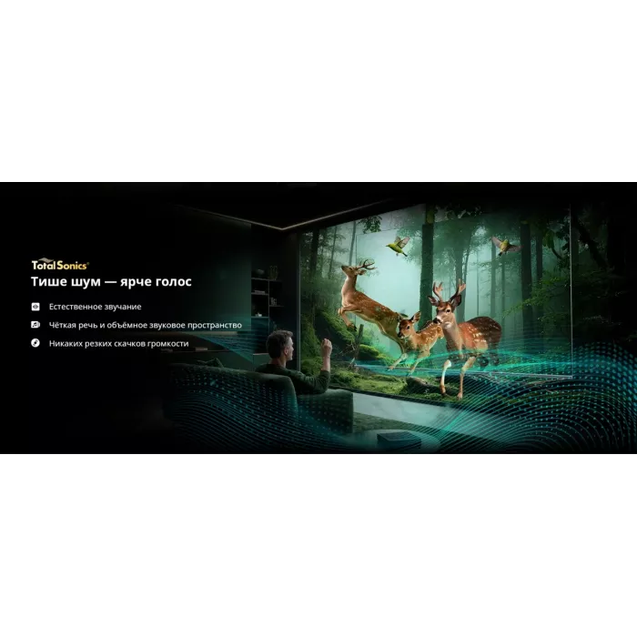 Телевизор QLED Skyworth 75" 75X66H Nexo Mini-LED черный/серый 4K Ultra HD 120Hz MEMC DVB-T DVB-T2 DVB-C DVB-S DVB-S2 USB WiFi Smart TV